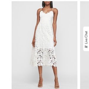 White Lace Midi Dress 💕